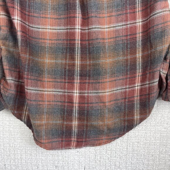 American Eagle Flannel Shirt Womens XS Boyfriend Fit Faded Red Amazingly Soft - Picture 14 of 16